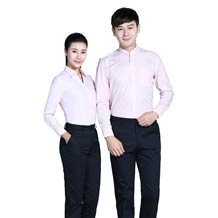 時(shí)尚淺粉翻領(lǐng)長(zhǎng)袖襯衫ZL0016