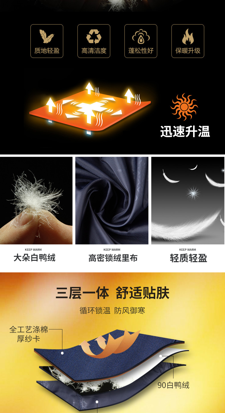 8807Y 牛角羽絨棉衣2色