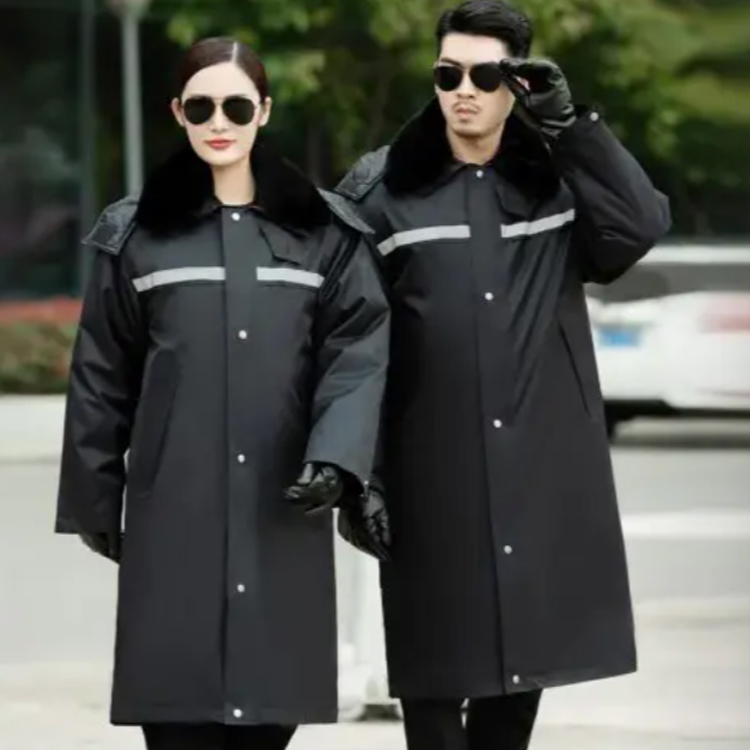 保安大衣加反光條長(zhǎng)款1026